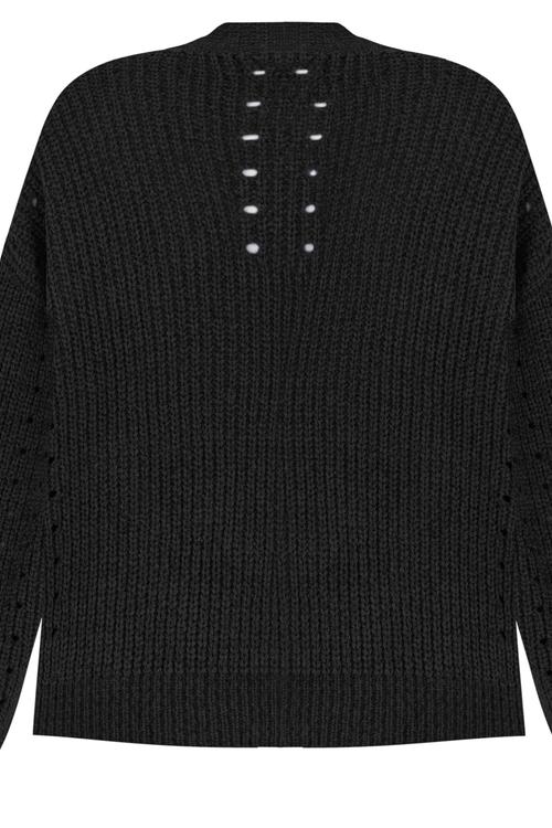  ÖRGÜ DETAYLI TRİKO HIRKA