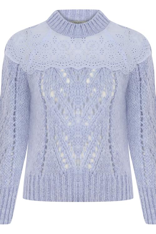  YAKASI DANTELLİ KAZAK