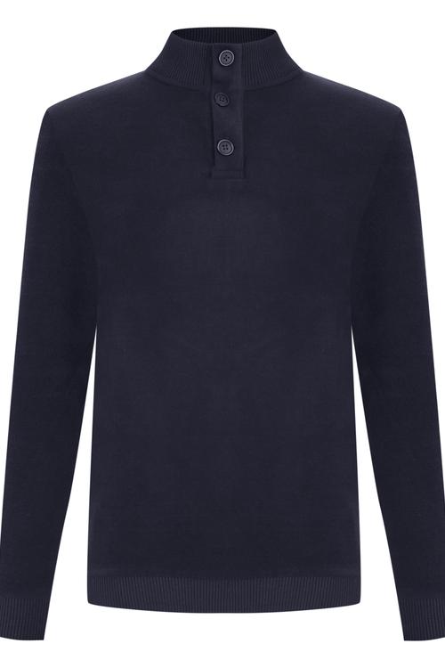  DİK YAKA DÜĞMELİ SWEATSHIRT