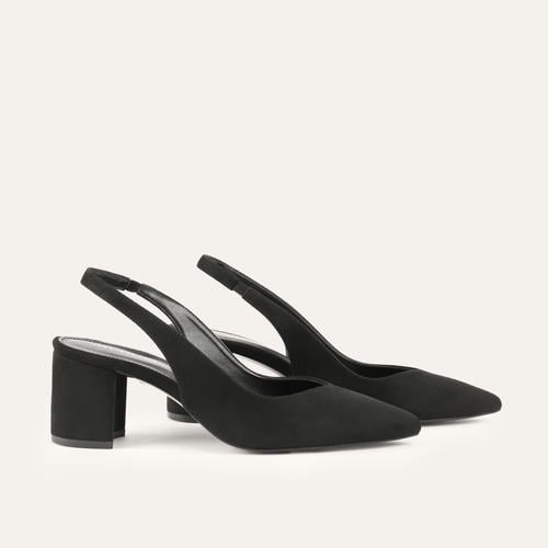  SÜET GÖRÜNÜMLÜ TOPUKLU AYAKKABI