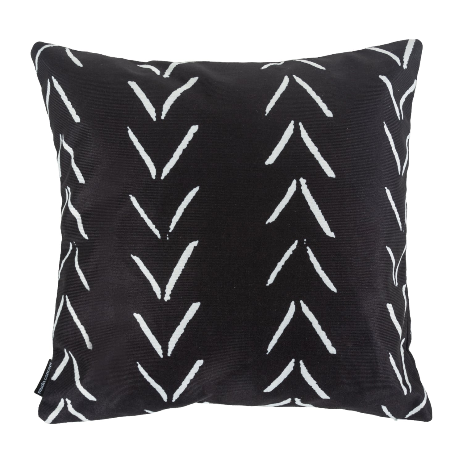 ETNIK ÇİZGİLİ KIRLENT SİYAH  45X45CM