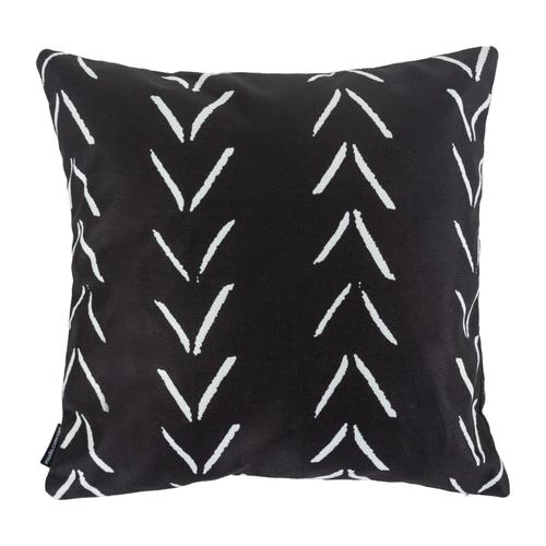  ETNIK ÇİZGİLİ KIRLENT SİYAH  45X45CM