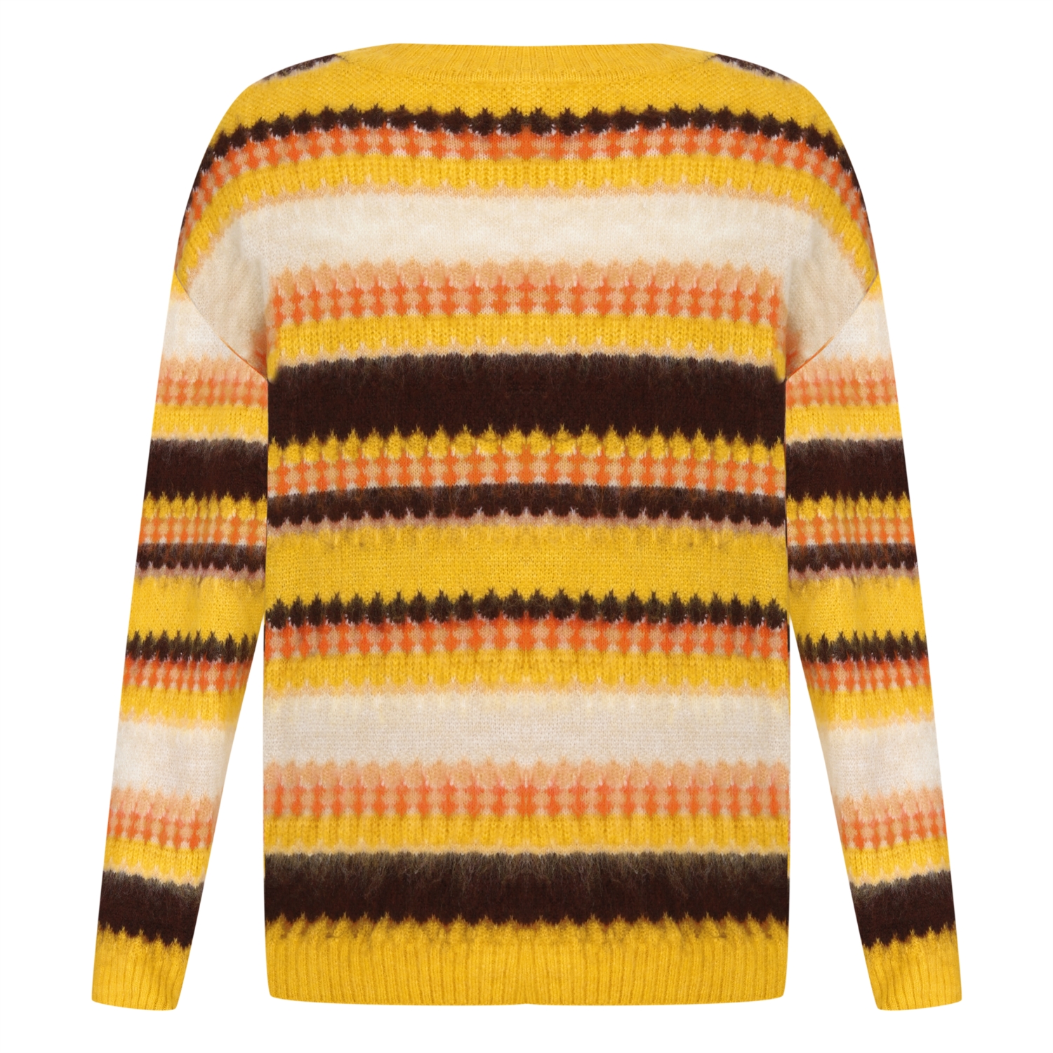 BOL KESİM DESENLİ TRİKO KAZAK