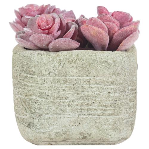  SAKSILI YAPAY PEMBE SUKULENT 12CM