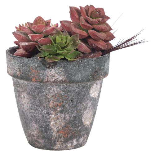  SAKSILI YAPAY PEMBE SUKULENT 15CM