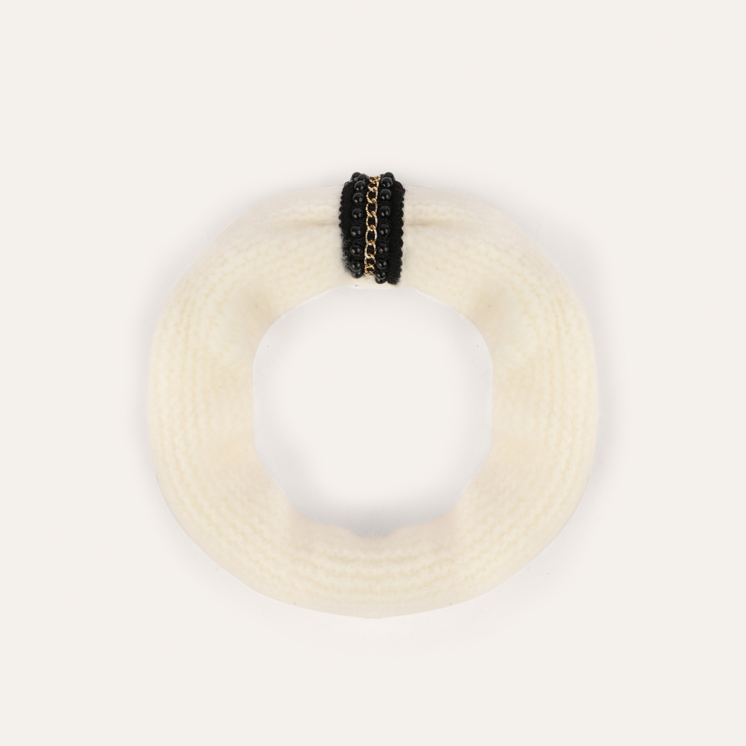 BONCUK DETAYLI ÖRME SAÇ BANDI