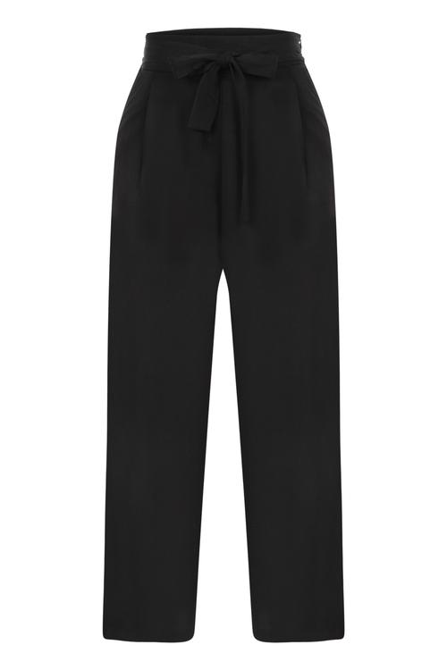  BELDEN BAĞLAMALI YÜKSEK BEL İNCE PANTOLON