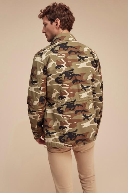  KAMUFLAJ DESENLİ PAMUK MONT