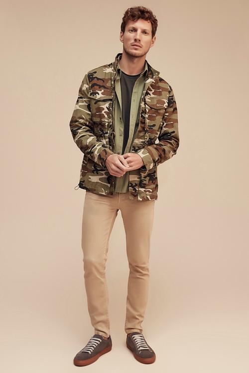  KAMUFLAJ DESENLİ PAMUK MONT