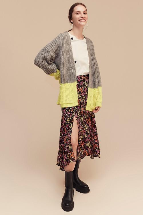  CEP DETAYLI RENK BLOKLU TRİKO HIRKA