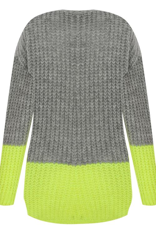  CEP DETAYLI RENK BLOKLU TRİKO HIRKA