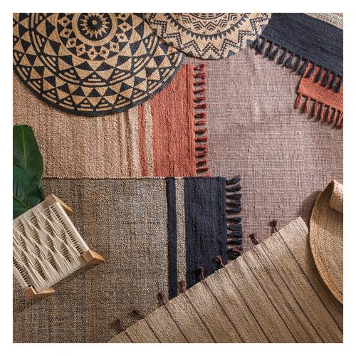  ELLA JÜT ÖRGÜ YOLLUK SİYAH 120X120CM