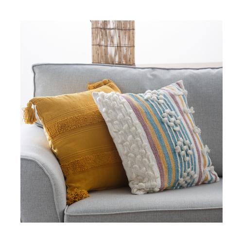  BOHEM PONPONLU KIRLENT RENKLİ 43X43CM