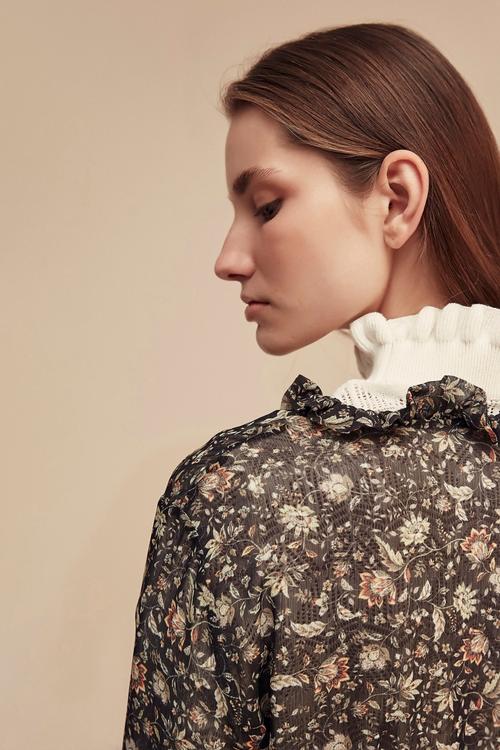  DESENLİ ŞİFON MİDİ ELBİSE