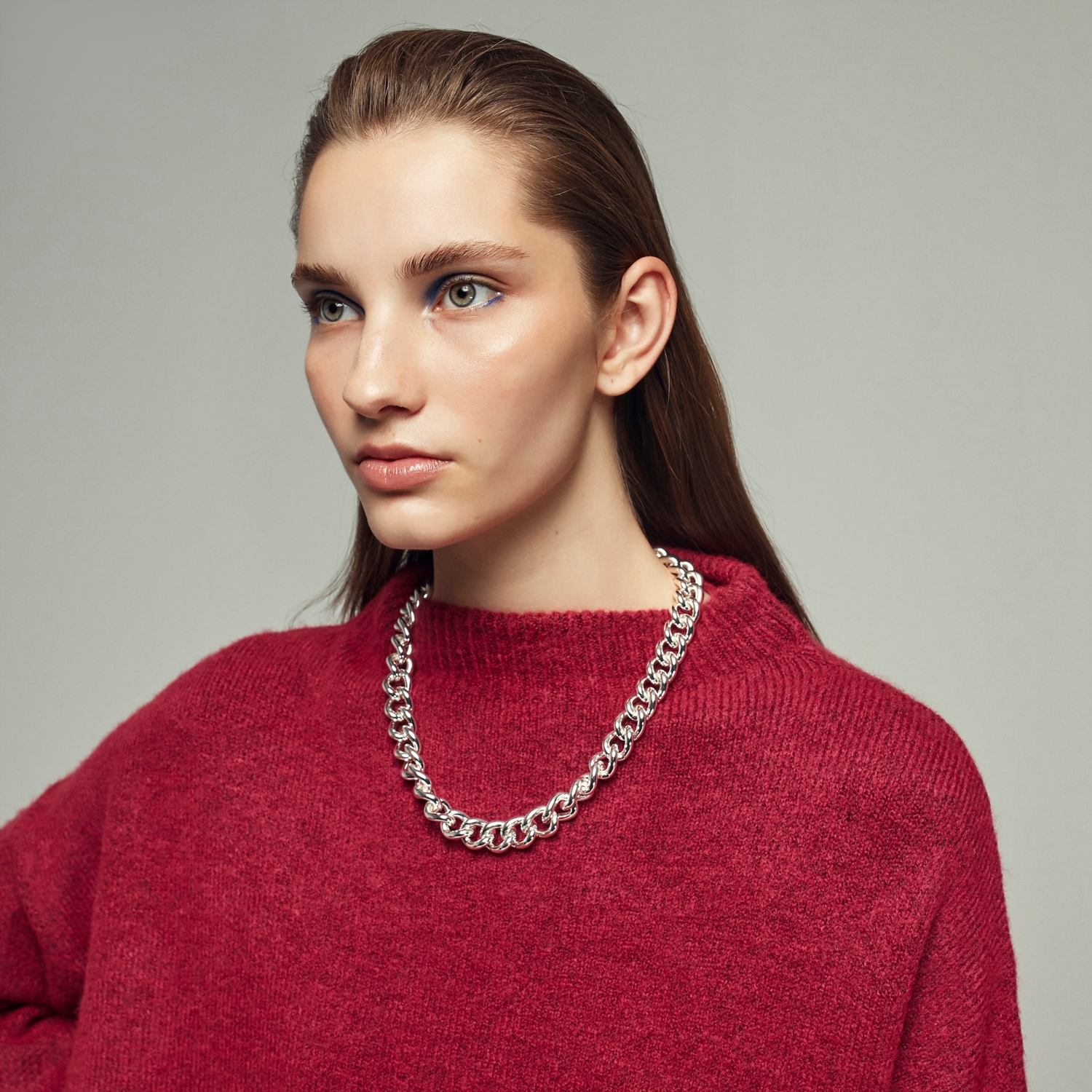 DİK YAKA YARIM KOL TRİKO KAZAK