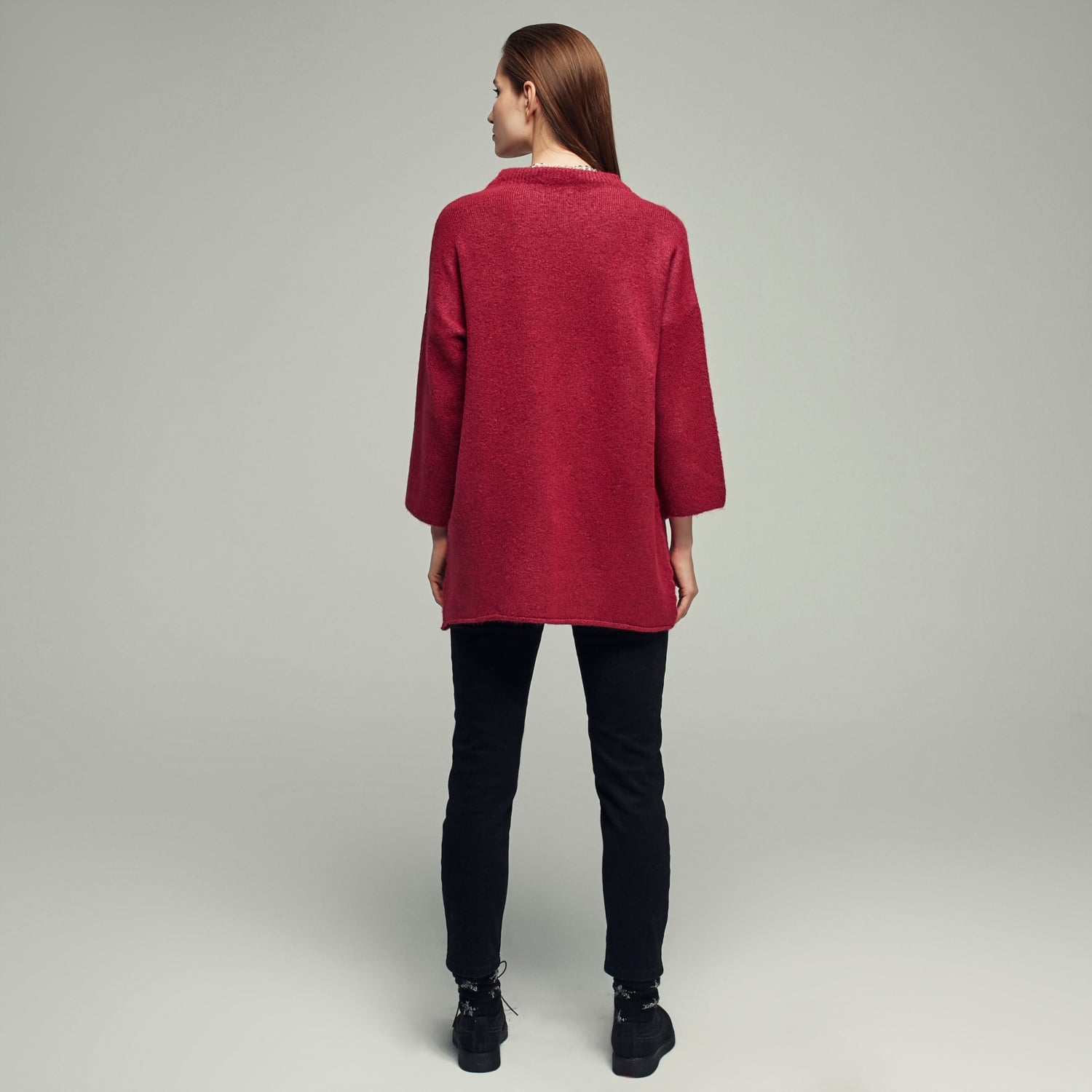 DİK YAKA YARIM KOL TRİKO KAZAK