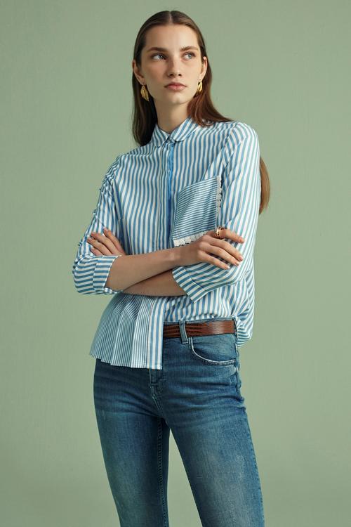  REGULAR KESİM PİLELİ GÖMLEK