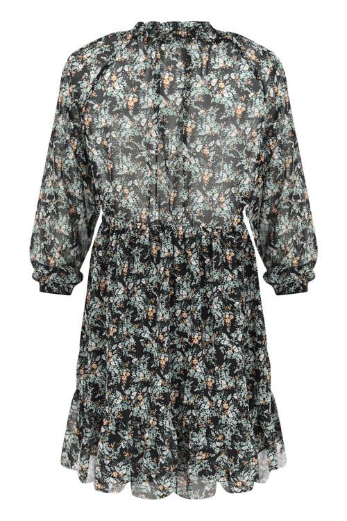  ÇİÇEKLİ FIRFIRLI MİNİ ELBİSE