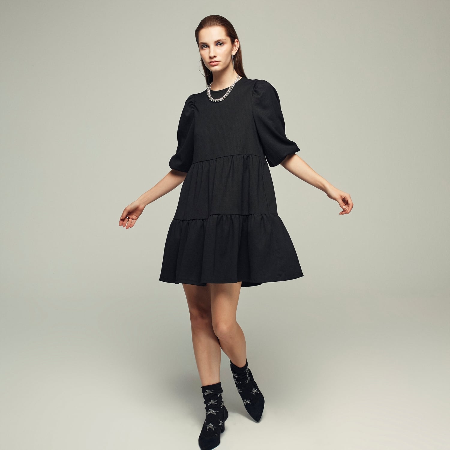 KLOŞ MİDİ ELBİSE