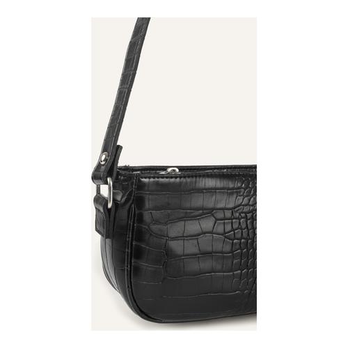  DERİ GÖRÜNÜMLÜ BAGUETTE ÇANTA