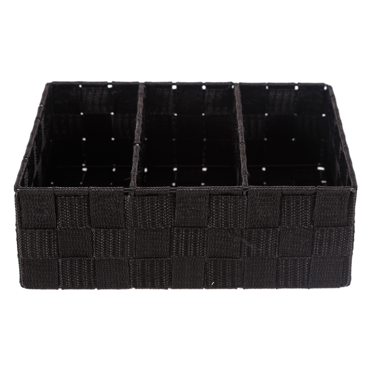 ORGANİZER 3 BÖLMELİ SEPET SİYAH 25X21X8,5 CM