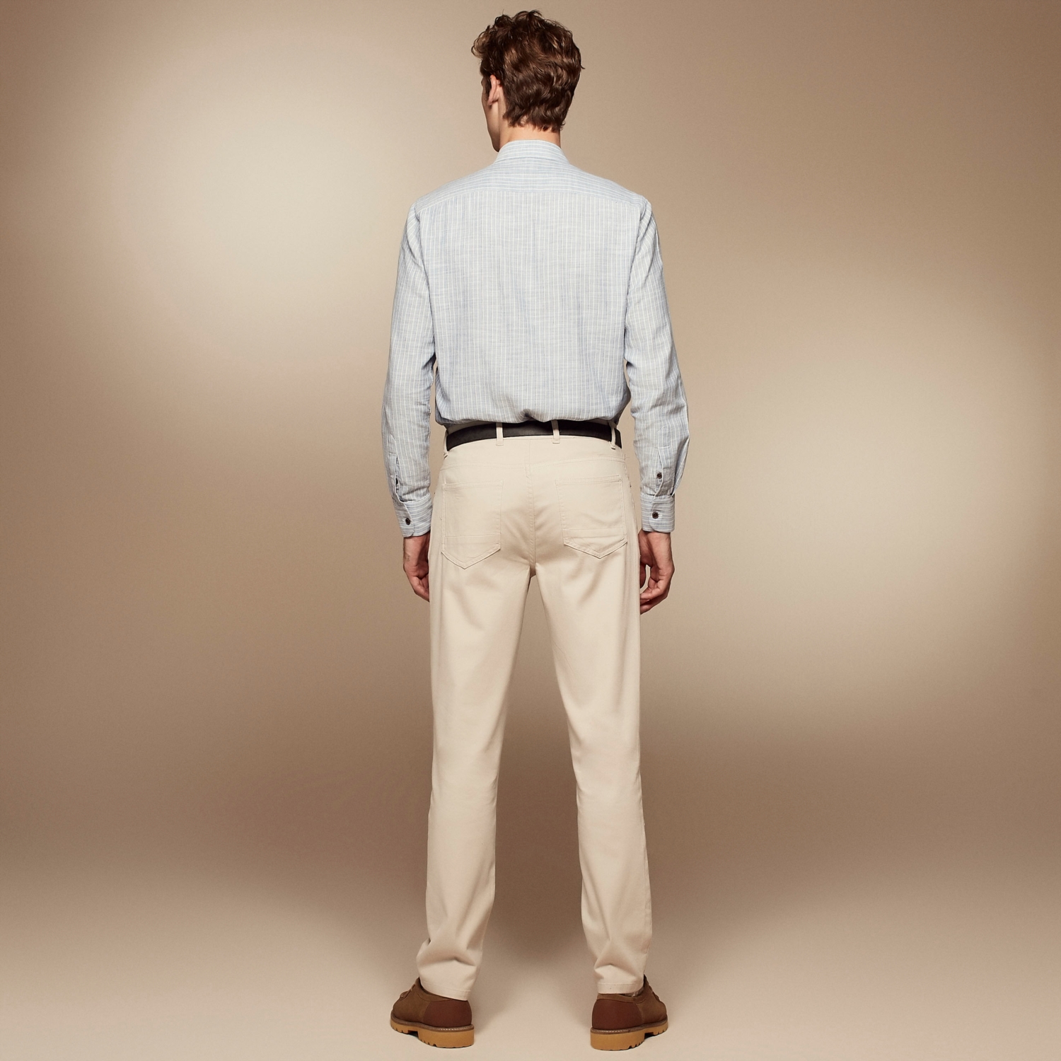 ÇİZGİLİ SLIM FİT PAMUKLU GÖMLEK