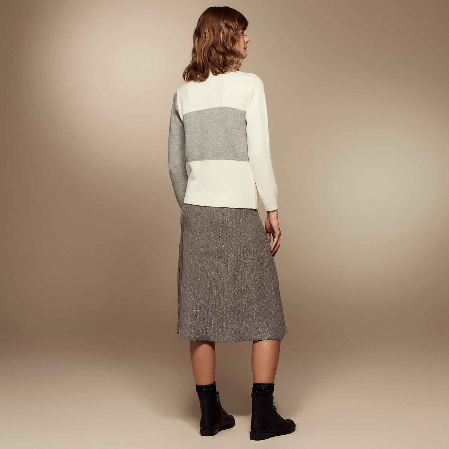 PİLELİ MİDİ BOY PAMUKLU TRİKO ETEK