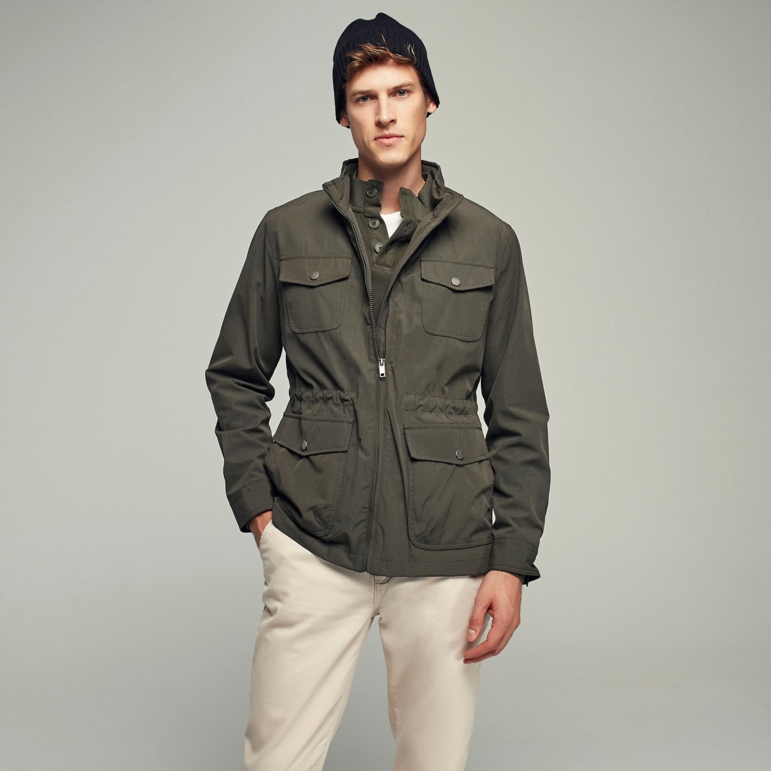 CEPLİ DİK YAKA MONT