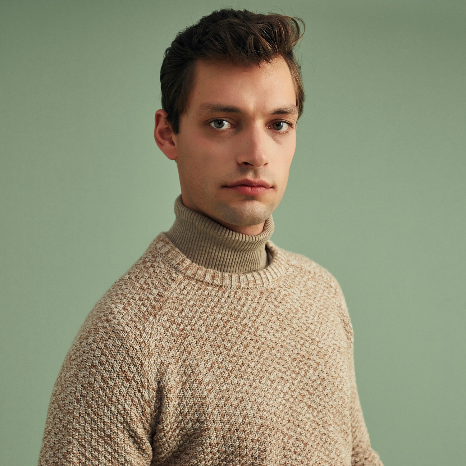 BİSİKLET YAKA DOKULU KAZAK