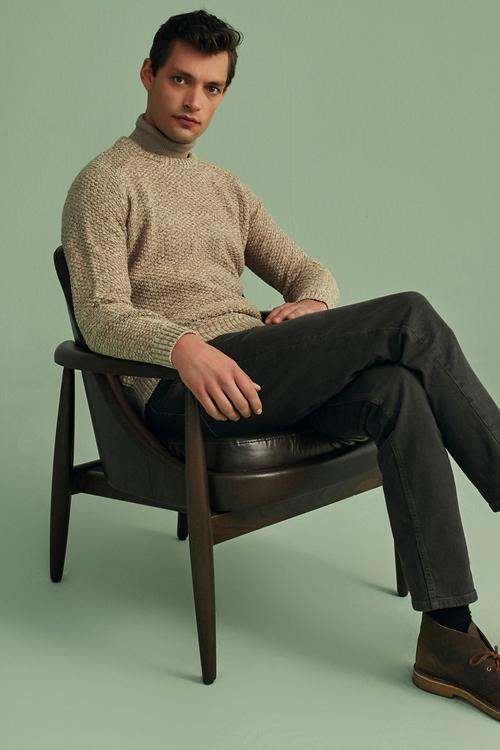  BİSİKLET YAKA DOKULU KAZAK