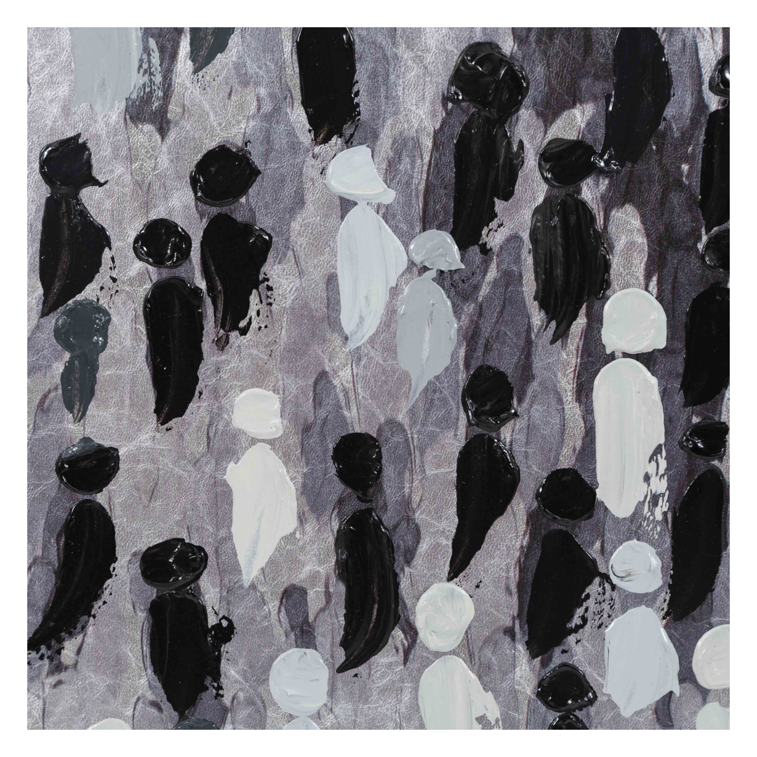 SILVER BLACK-WHITE YAĞLIBOYA TABLO 60X120CM