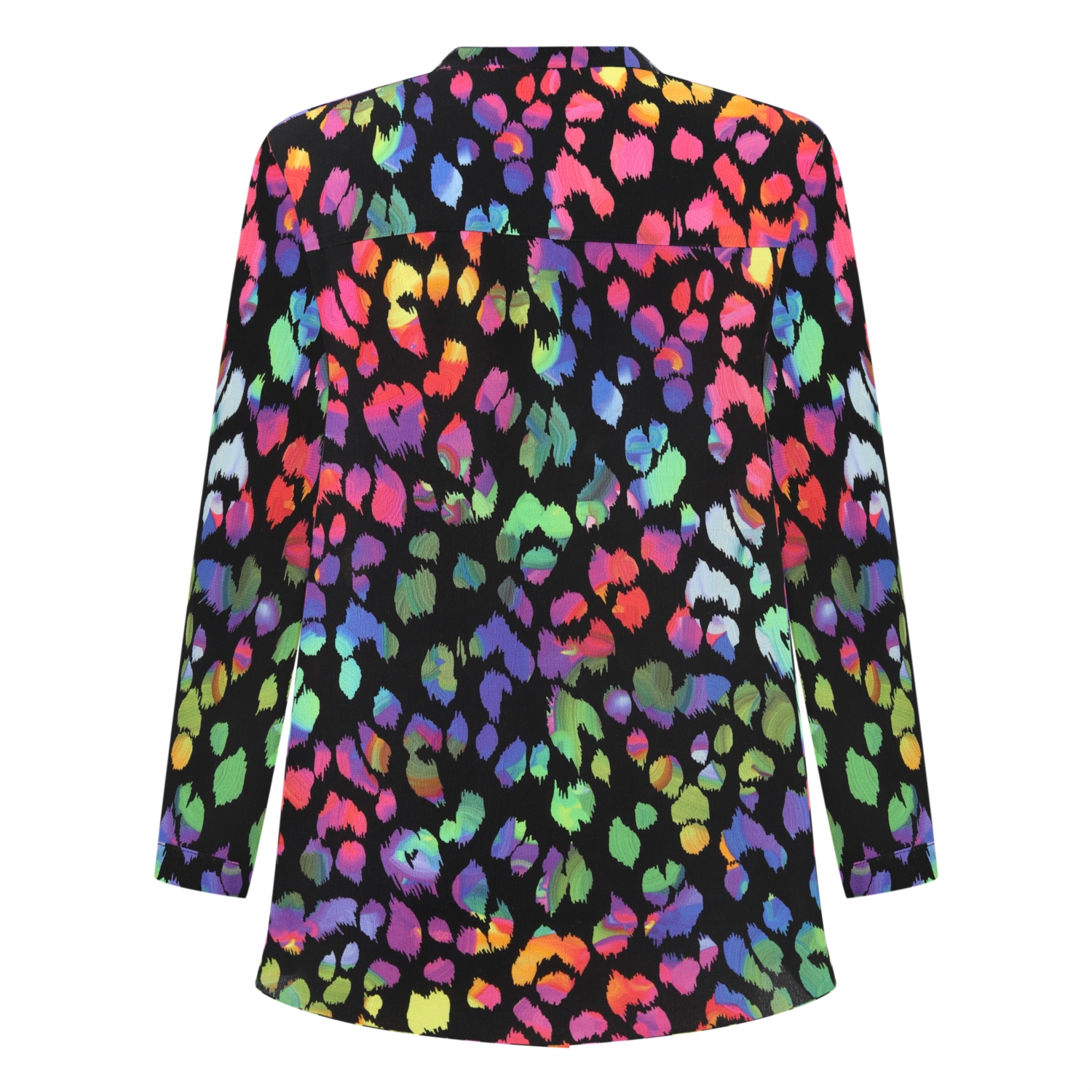 RENKLİ LEOPAR BASKILI GÖMLEK