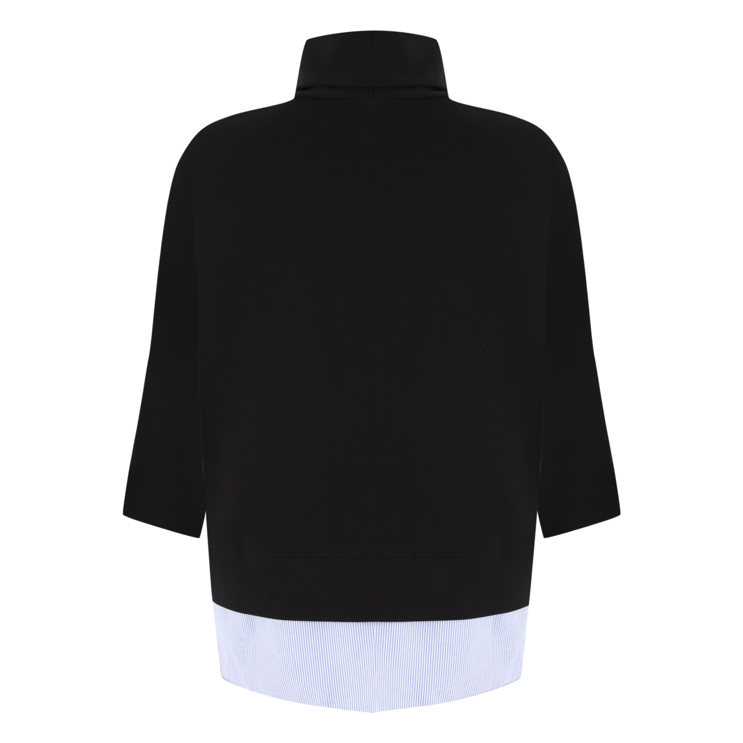 DİK YAKA GÖMLEK DETAYLI PAMUKLU SWEATSHIRT