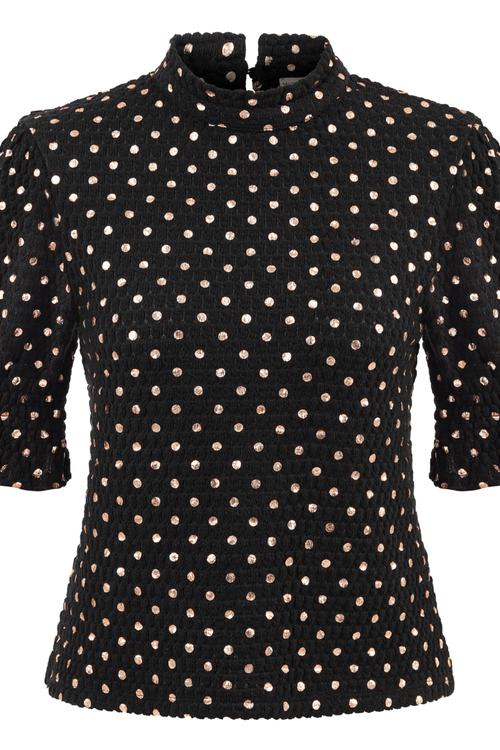  DİK YAKA PUANTİYELİ BLUZ