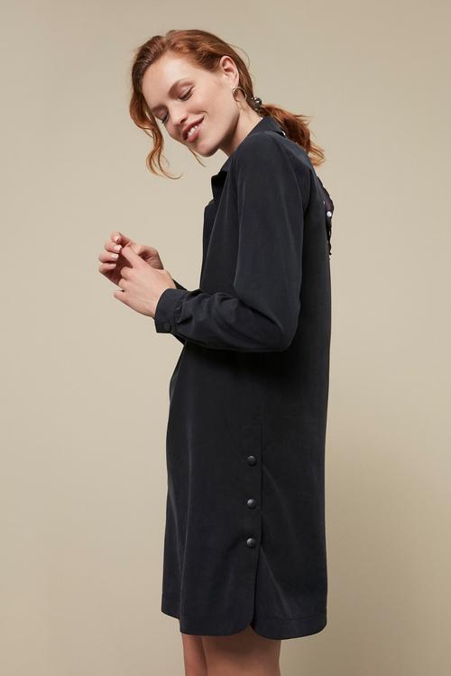  TENCEL TM MİNİ GÖMLEK ELBİSE