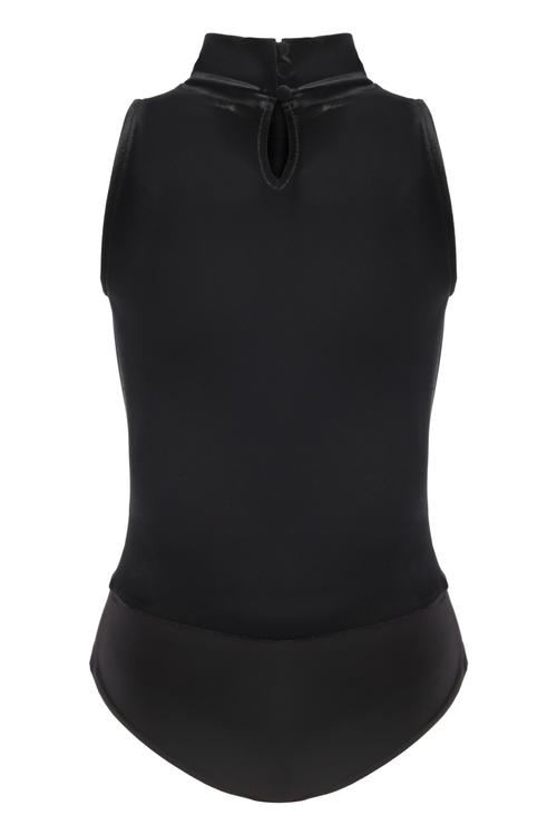  KADİFE DİK YAKA ÇITÇITLI BODY