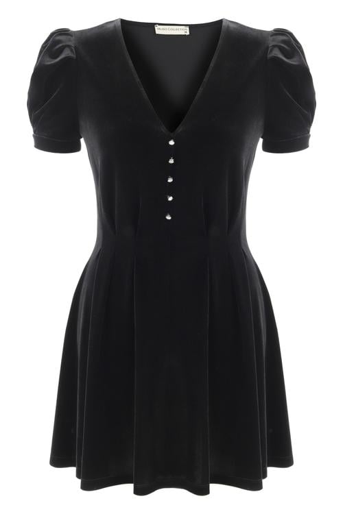  KADİFE MİNİ ELBİSE