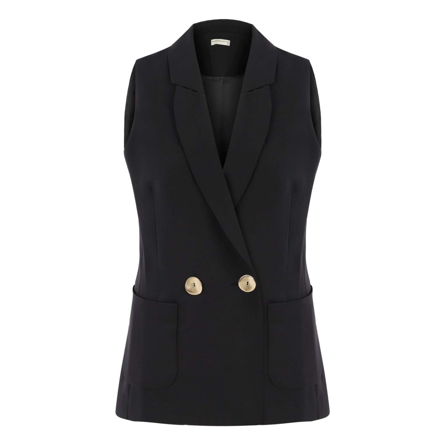 METAL DÜĞMELİ KRUVAZE YAKA YELEK