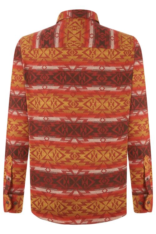  ETNİK DESENLİ PAMUK GÖMLEK