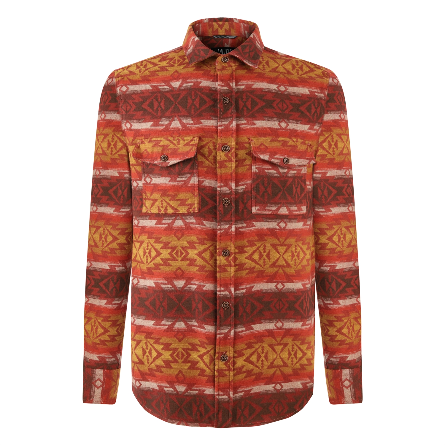 ETNİK DESENLİ PAMUK GÖMLEK