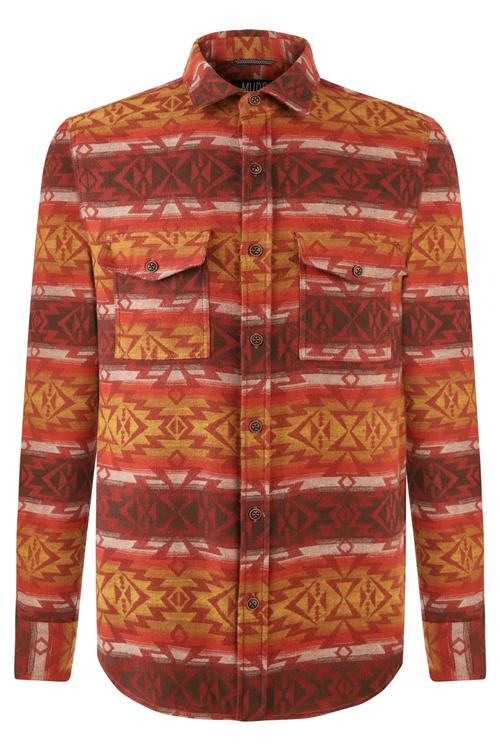  ETNİK DESENLİ PAMUK GÖMLEK