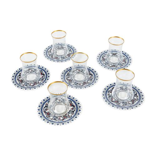  KRISTAL ETNIC ÇAY SETİ