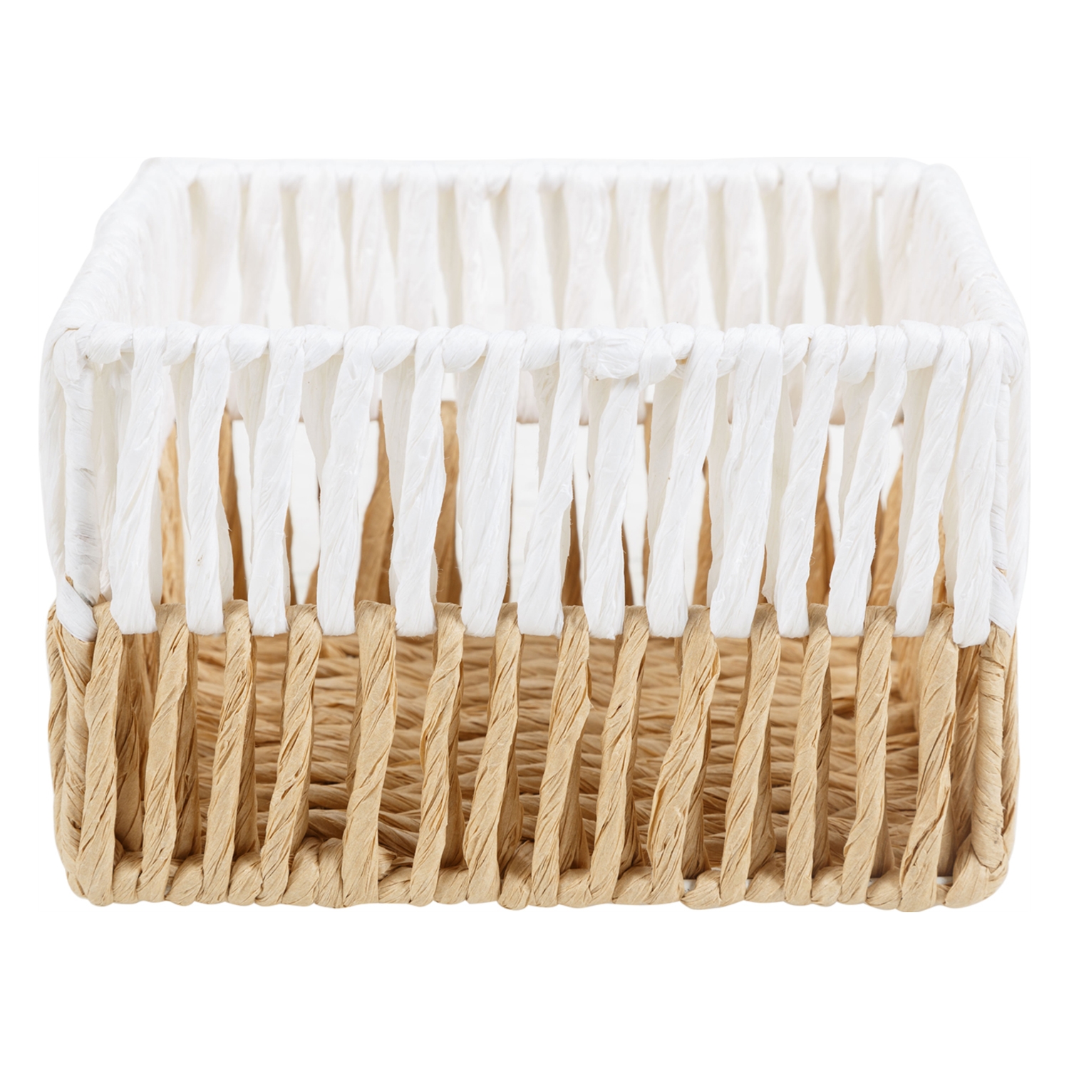 LOIKAV BEJ-BEYAZ DÜZENLEYİCİ SEPET S