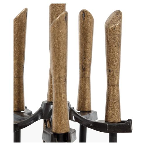  CLASSIC GOLD ŞÖMİNE AKSESUAR SETİ 80CM