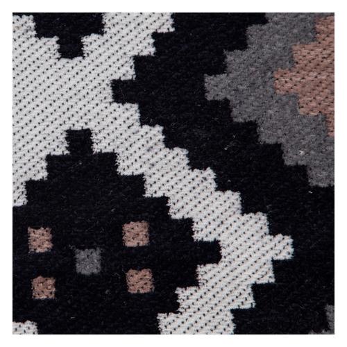  ETNİK ÇİFT TARAFLI HALI SİYAH BEYAZ 120X180CM