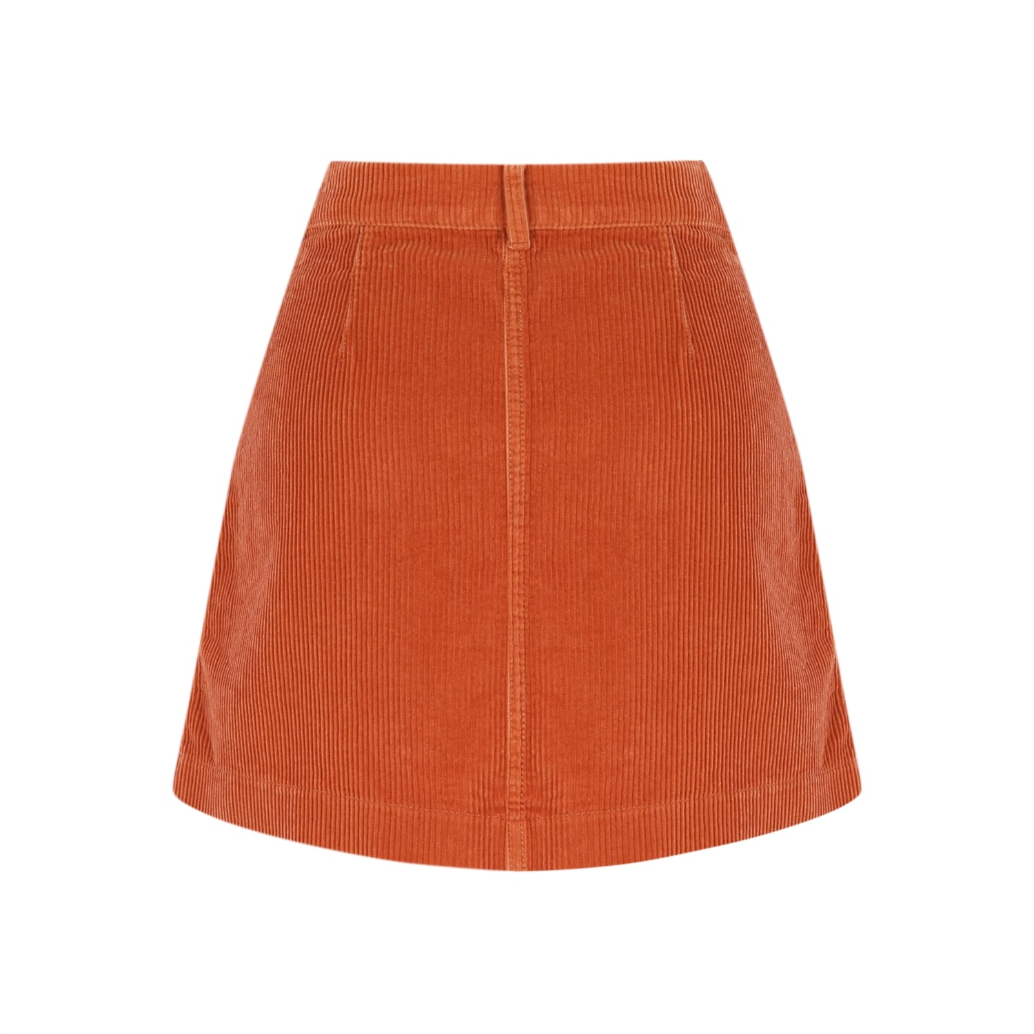 ÖNÜ DÜĞMELİ KADİFE MİNİ ETEK