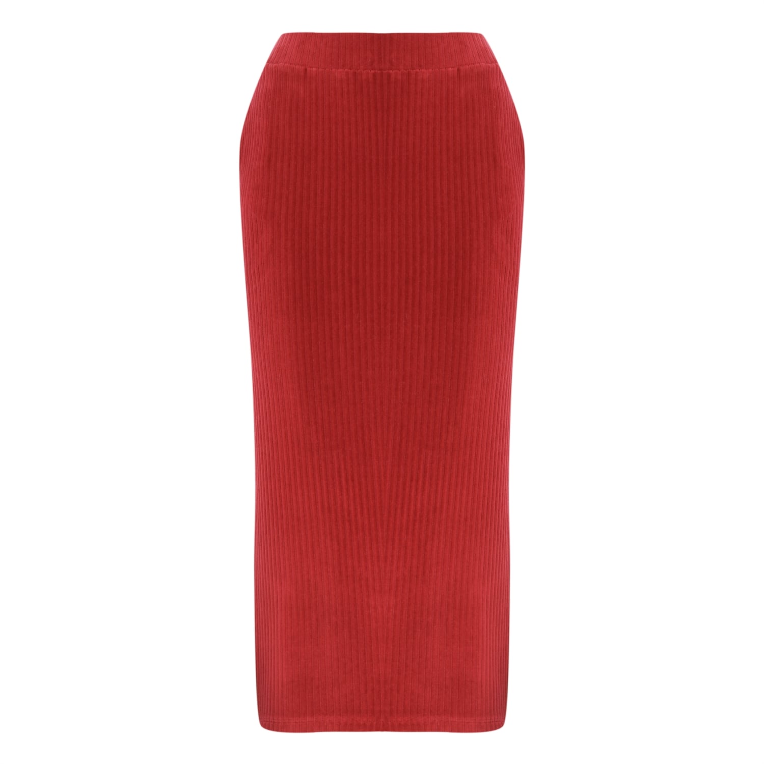 KADİFE KALEM MİDİ ETEK