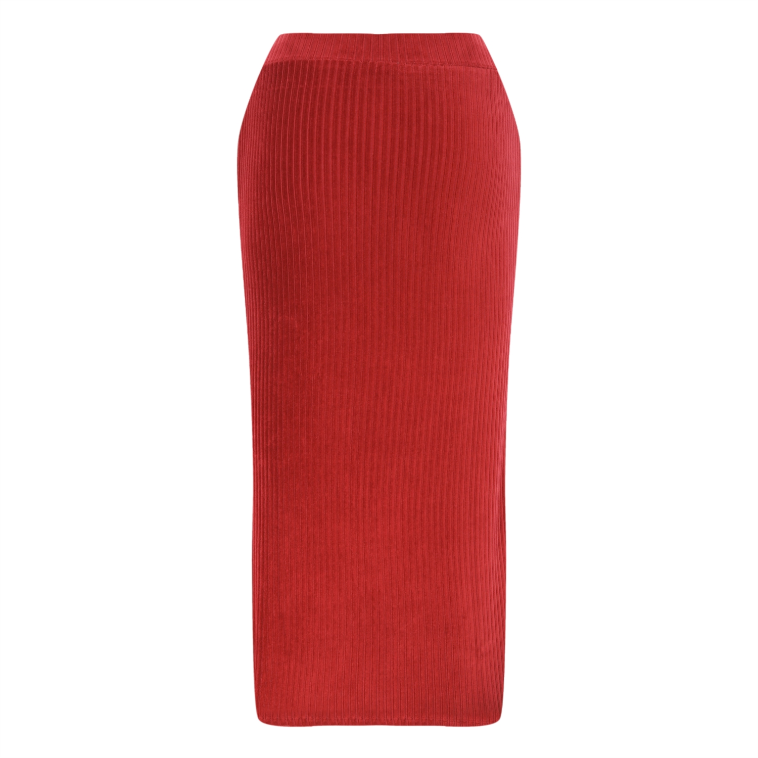 KADİFE KALEM MİDİ ETEK