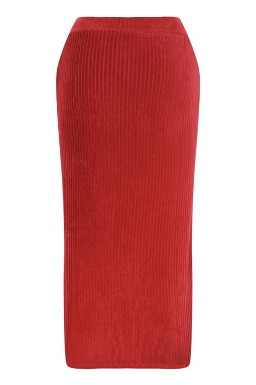  KADİFE KALEM MİDİ ETEK