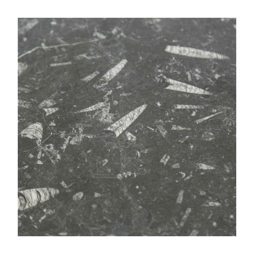  ALL MARBLE 3 AYAKLI FOSSIL SİYAH SEHPA